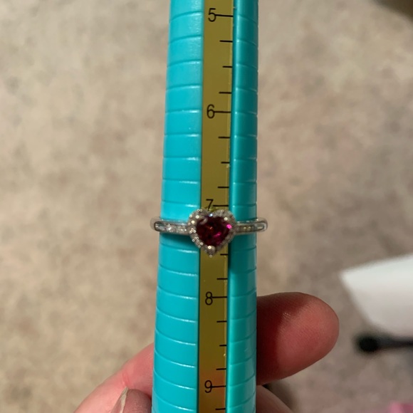 Pink sapphire and diamond ring - Picture 3 of 3